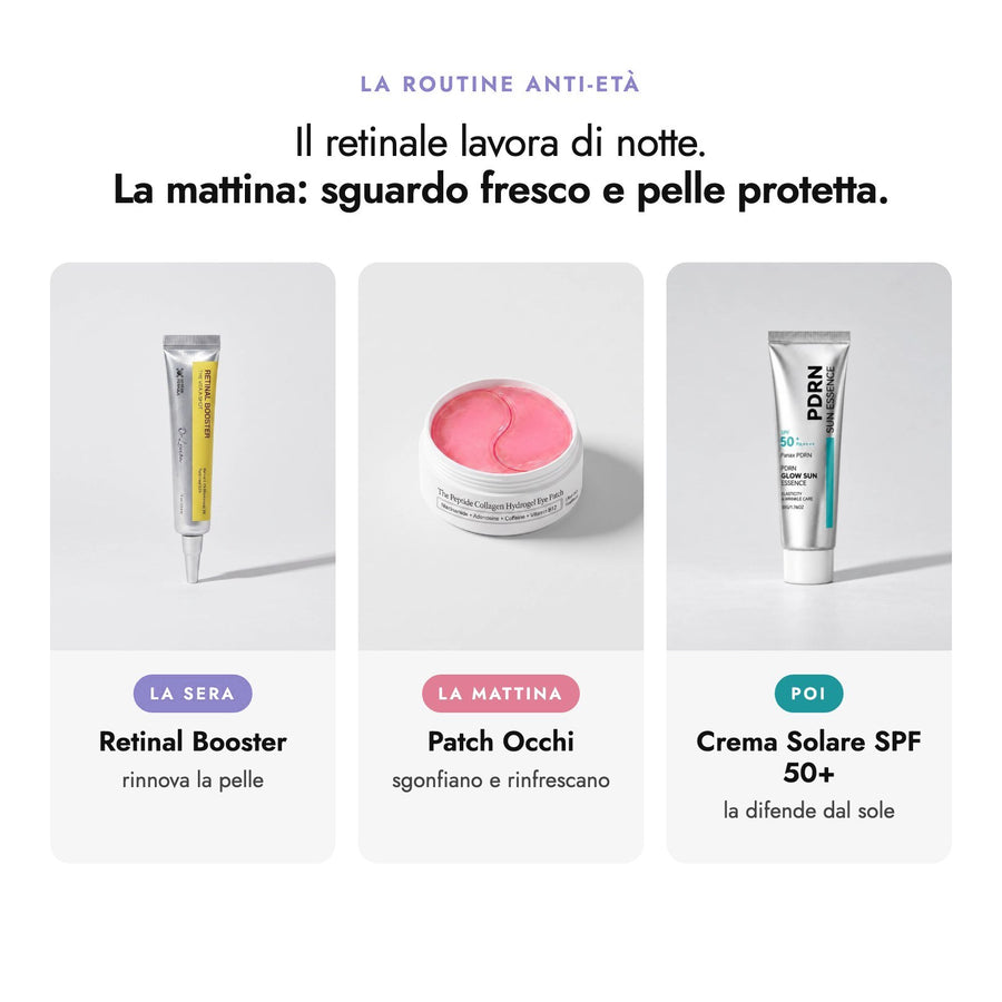 Patchs contour des yeux aux peptides, collagène et caféine